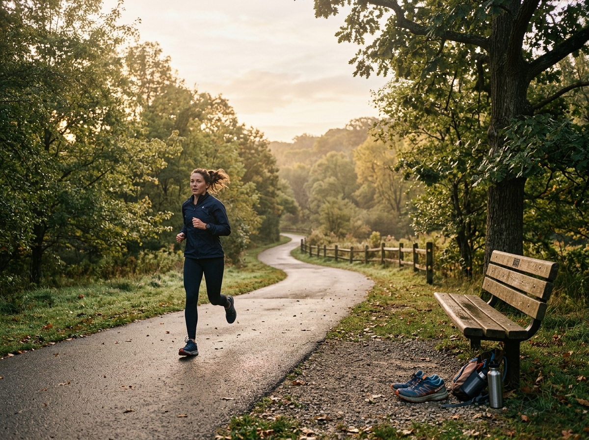 Morning road running routine